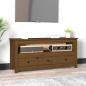 Preview: ARDEBO.de - TV-Schrank Honigbraun 114x35x52 cm Massivholz Kiefer