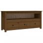 Preview: TV-Schrank Honigbraun 114x35x52 cm Massivholz Kiefer