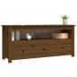 Preview: TV-Schrank Honigbraun 114x35x52 cm Massivholz Kiefer