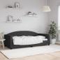 Preview: ARDEBO.de - Tagesbett Schwarz 90x190 cm Stoff