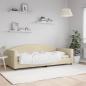 Preview: ARDEBO.de - Tagesbett Creme 90x200 cm Stoff