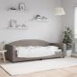 Preview: ARDEBO.de - Tagesbett Taupe 90x200 cm Stoff