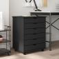 Preview: ARDEBO.de - Rollschrank mit Schubladen MOSS Grau Massivholz Kiefer