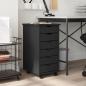 Preview: ARDEBO.de - Rollschrank mit Schubladen MOSS Grau Massivholz Kiefer