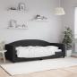 Preview: ARDEBO.de - Tagesbett Schwarz 90x200 cm Stoff