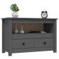 Preview: TV-Schrank Grau 79x35x52 cm Massivholz Kiefer