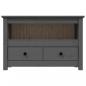 Preview: TV-Schrank Grau 79x35x52 cm Massivholz Kiefer