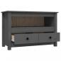 Preview: TV-Schrank Grau 79x35x52 cm Massivholz Kiefer