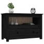 Preview: TV-Schrank Schwarz79x35x52 cm Massivholz Kiefer