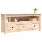 Preview: TV-Schrank 114x35x52 cm Massivholz Kiefer