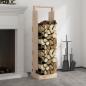 Preview: ARDEBO.de - Kaminholzhalter 33,5x30x110 cm Massivholz Kiefer