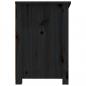 Preview: TV-Schrank Schwarz 114x35x52 cm Massivholz Kiefer