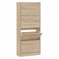 Preview: Schuhschrank Sonoma-Eiche 63x24x147 cm Holzwerkstoff