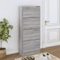 Preview: ARDEBO.de - Schuhschrank Grau Sonoma 63x24x147 cm Holzwerkstoff