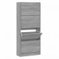 Preview: Schuhschrank Grau Sonoma 63x24x147 cm Holzwerkstoff