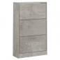 Preview: Schuhschrank Betongrau 63x24x103 cm Holzwerkstoff