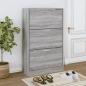 Preview: ARDEBO.de - Schuhschrank Grau Sonoma 63x24x103 cm Holzwerkstoff