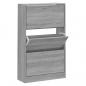 Preview: Schuhschrank Grau Sonoma 63x24x103 cm Holzwerkstoff