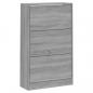 Preview: Schuhschrank Grau Sonoma 63x24x103 cm Holzwerkstoff