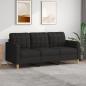 Preview: ARDEBO.de - 3-Sitzer-Sofa Schwarz 180 cm Stoff