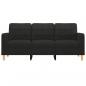 Preview: 3-Sitzer-Sofa Schwarz 180 cm Stoff