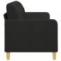 Preview: 3-Sitzer-Sofa Schwarz 180 cm Stoff