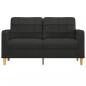 Preview: 2-Sitzer-Sofa Schwarz 140 cm Stoff