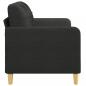 Preview: 2-Sitzer-Sofa Schwarz 140 cm Stoff