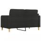 Preview: 2-Sitzer-Sofa Schwarz 140 cm Stoff