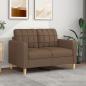 Preview: ARDEBO.de - 2-Sitzer-Sofa Braun 120 cm Stoff