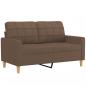 Preview: 2-Sitzer-Sofa Braun 120 cm Stoff