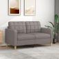 Preview: ARDEBO.de - 2-Sitzer-Sofa Taupe 140 cm Stoff