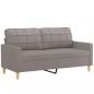 Preview: 2-Sitzer-Sofa Taupe 140 cm Stoff