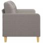 Preview: 2-Sitzer-Sofa Taupe 140 cm Stoff