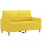 Preview: 2-Sitzer-Sofa Hellgelb 120 cm Stoff