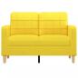 Preview: 2-Sitzer-Sofa Hellgelb 120 cm Stoff