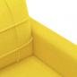 Preview: 2-Sitzer-Sofa Hellgelb 120 cm Stoff