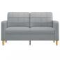 Preview: 2-Sitzer-Sofa Hellgrau 140 cm Stoff