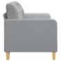 Preview: 2-Sitzer-Sofa Hellgrau 140 cm Stoff