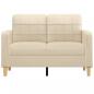 Preview: 2-Sitzer-Sofa Creme 120 cm Stoff