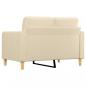 Preview: 2-Sitzer-Sofa Creme 120 cm Stoff