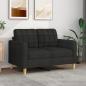 Preview: ARDEBO.de - 2-Sitzer-Sofa Schwarz 120 cm Stoff