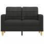 Preview: 2-Sitzer-Sofa Schwarz 120 cm Stoff