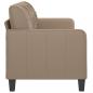 Preview: 3-Sitzer-Sofa Cappuccino-Braun 180 cm Kunstleder