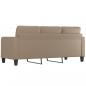 Preview: 3-Sitzer-Sofa Cappuccino-Braun 180 cm Kunstleder