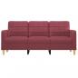 Preview: 3-Sitzer-Sofa Weinrot 180 cm Stoff