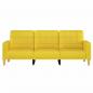 Preview: 3-Sitzer-Sofa Hellgelb 180 cm Stoff