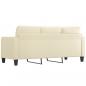 Preview: 3-Sitzer-Sofa Creme 180 cm Kunstleder