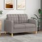 Preview: ARDEBO.de - 2-Sitzer-Sofa Taupe 120 cm Stoff