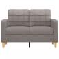 Preview: 2-Sitzer-Sofa Taupe 120 cm Stoff